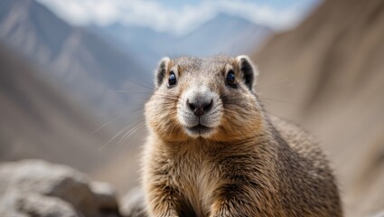 Fototapeta premium Marmot Caught in Leh Ladakh