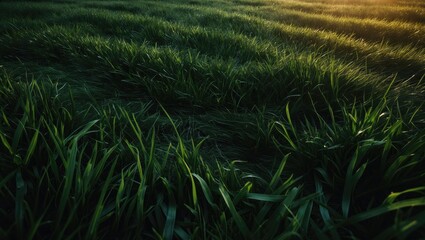 green grass surface texture, aerial view of a lush lawn