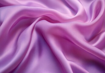 Obraz premium Soft and Flowing Pink Silk Fabric Close-Up with Delicate Wrinkles and Smooth Texture Ideal for Elegant Backgrounds and Fashion Designs