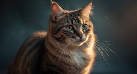 adorable tabby cat close-up