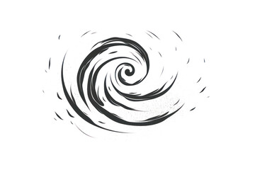 PNG Typhoon icon spiral white line.