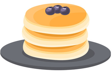 Pancakes with blueberry topping