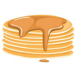 Pancakes with chocolate jam