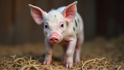 Image title: Captivating image of a spotted piglet