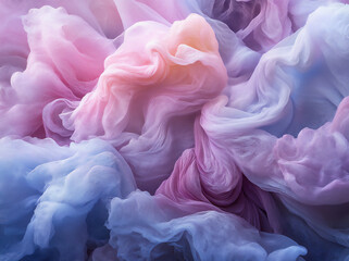 Fototapeta premium a swirling mass of cotton candy, in shades of pink and blue,