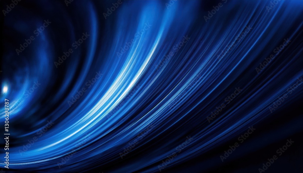 Poster dynamic blue light swirl with futuristic motion effect, abstract digital wave texture, perfect for b