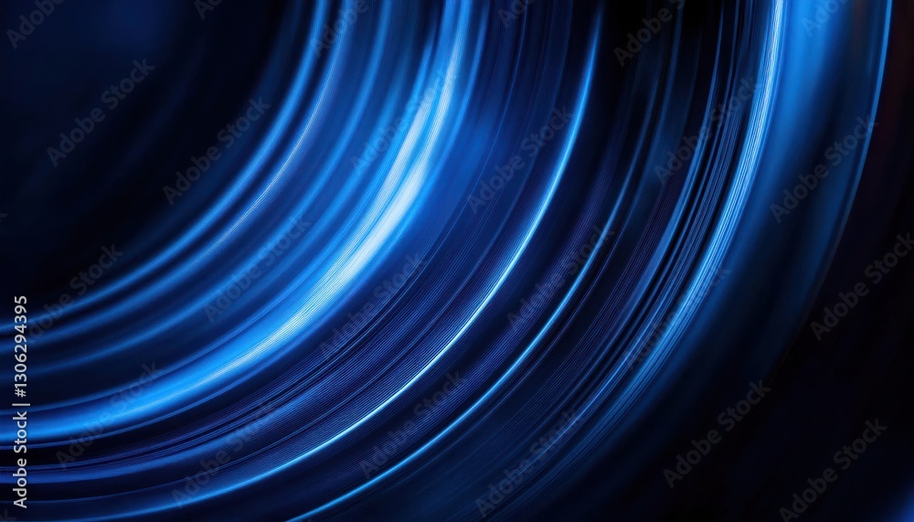 Poster dynamic blue light swirl with futuristic motion effect, abstract digital wave texture, perfect for b