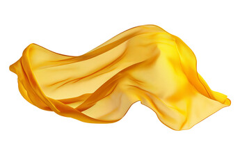 Golden silk ribbon, transparent background PNG format, perfect for fashion design and decoration use, elegant style, beautifully presented.