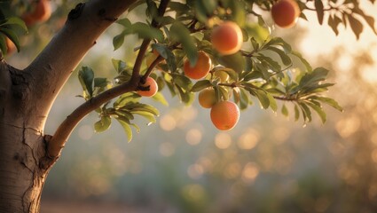 Clear-path fruit-bearing tree