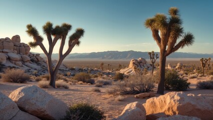 Desert View of Joshua Trees