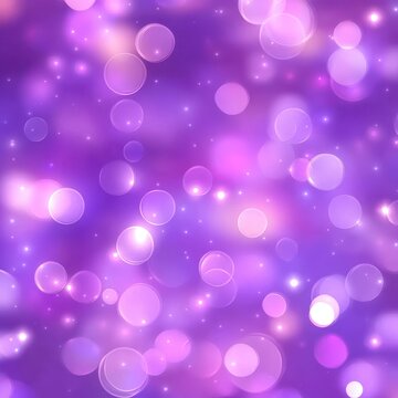 Soft Purple Bokeh Background with Glittering Lights for Artistic and Abstract Design Use in Digital and Print Media Projects