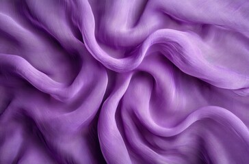 Obraz premium Soft Purple Fabric Texture with Gentle Waves and Flowing Drapery, Ideal for Elegant Backgrounds or Fashion Design Inspirations