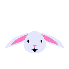 Cute Cartoon Rabbit Face