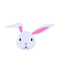 Cute Cartoon Rabbit Face