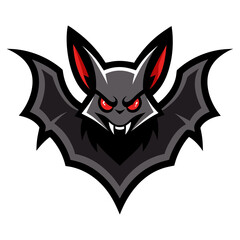 Bat head mascot logo design vector