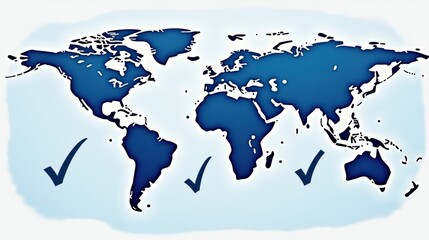 A stock illustration that represents the concept of Immigration policy in Sky blue and white colors