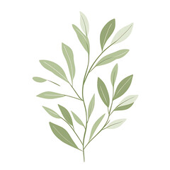 Naklejka premium flowers and leaves in pictures illustrator2D