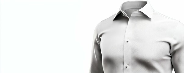 Crisp White Dress Shirt Fashionable Formal Attire for a Professional Impression and Modern Aesthetic