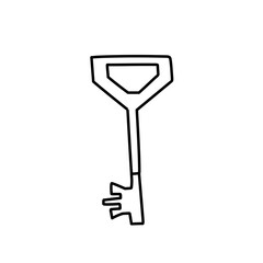hand drawn key outline