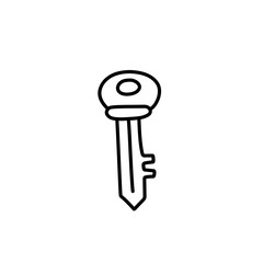 hand drawn key outline