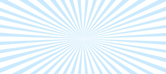 Blue and white sunburst rays background