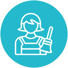Female Cleaner Icon