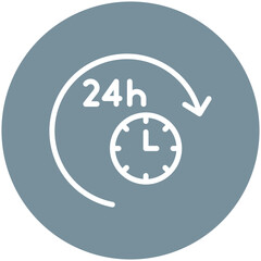 24 Hours Service Icon