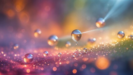 Colorful bokeh abstract texture. Blurred hazy background with vibrant light and circular reflections.