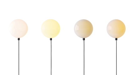 Minimalist candy illustration featuring pastel lollipops in geometric shapes, abstract modern confectionery design with a clean and playful look