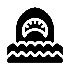 shark glyph icon
