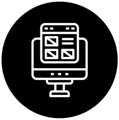 Vector Design Wireframe Icon Style