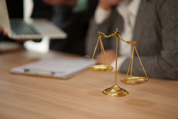 scales of justice and law