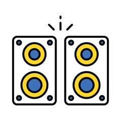 Speaker vector filled outline icon. EPS 10 file