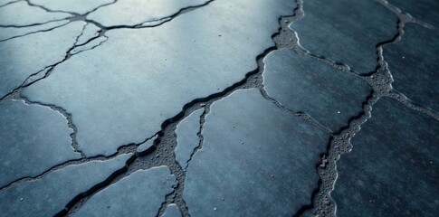 Obraz premium High angle view of a polished gray marble slate surface with subtle reflective sheen, texture, high angle, slate