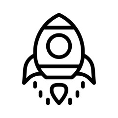rocket line icon