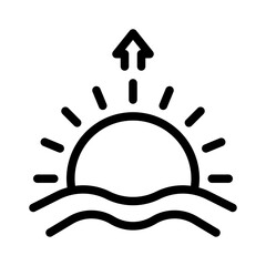 Obraz premium sunrise line icon