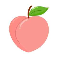 Cute Hand Drawn Peach Fruit
