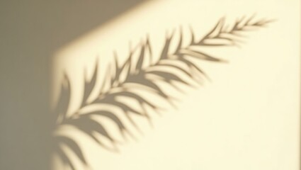 Naklejka premium silhouettes of palm fronds on a light-colored wall