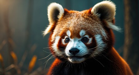 Fototapeta premium close-up of a red panda