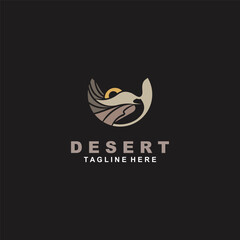 Desert wilderness logo outdoor adventure emblems, badges patches design element