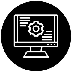 Vector Design Monitoring Icon Style