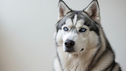 Fototapeta premium Siberian husky ready for a photo session