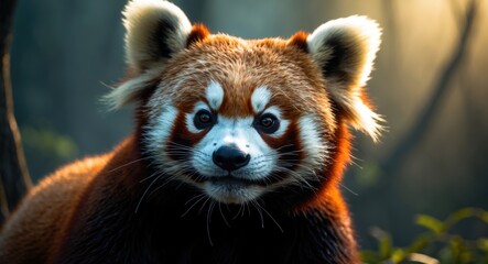 close-up of a red panda