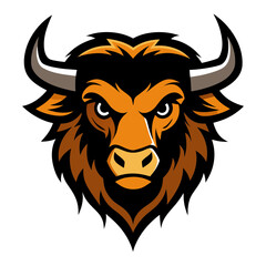 Obraz premium Bison head mascot logo design vector