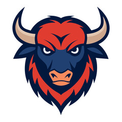 Fototapeta premium Bison head mascot logo design vector