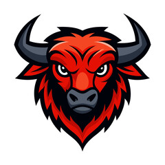 Fototapeta premium Bison head mascot logo design vector