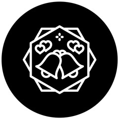 Vector Design Wedding Bells Icon Style
