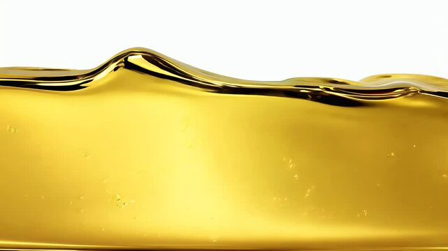 3D Animation Molten Gold Spilling White Background Designed High Quality Motion Graphics Alpha Transparency Options