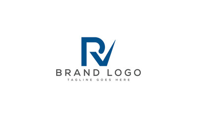 Creative RV logo for Branding  and Startups.