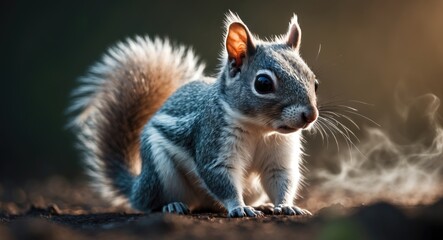 Obraz premium Adorable Indian squirrel: charming wild pet